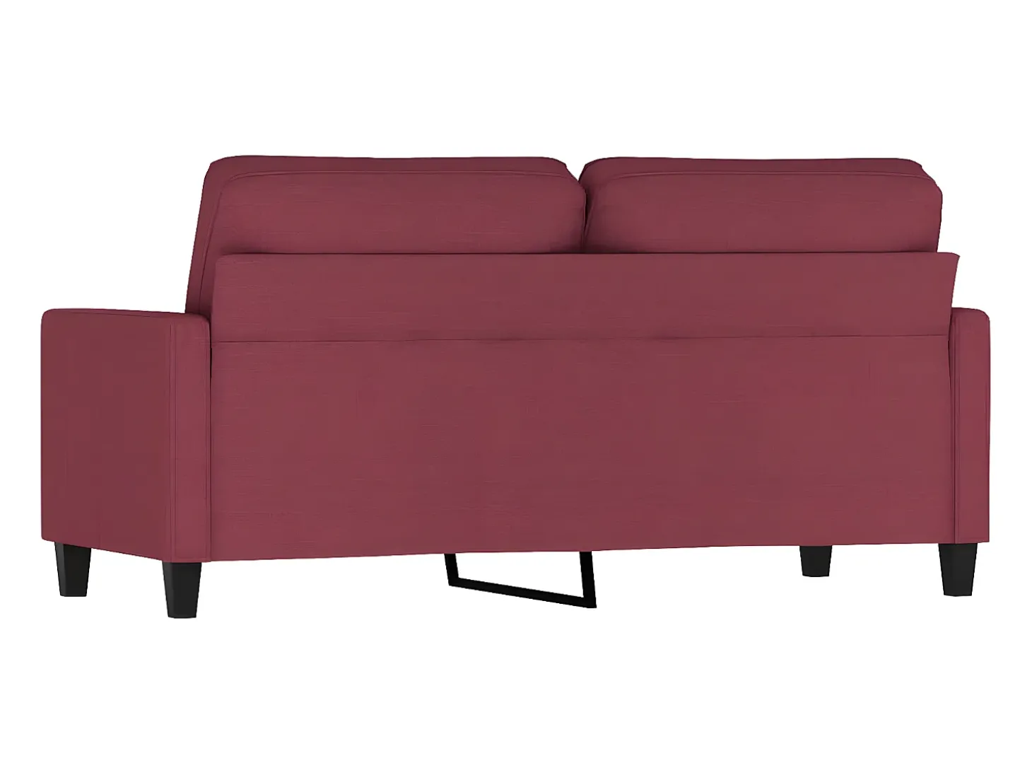 Sofá de 2 lugares tecido 140 cm vermelho tinto PT129445