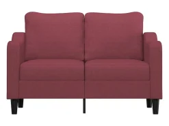Sofá de 2 lugares tecido 120 cm vermelho tinto PT909193