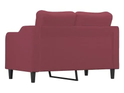 Sofá de 2 lugares tecido 120 cm vermelho tinto PT909193