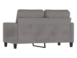 Sofá de 2 lugares tecido 120 cm cinzento-acastanhado PT915375
