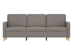 Sofá de 3 lugares tecido 180 cm cinzento-acastanhado PT739973
