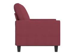 Sofá de 2 lugares tecido 120 cm vermelho tinto PT605501