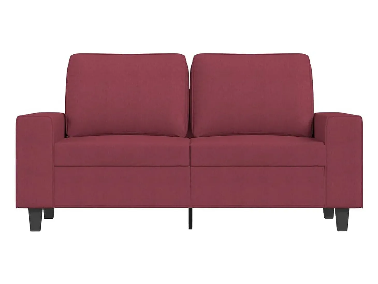 Sofá de 2 lugares tecido 120 cm vermelho tinto PT605501