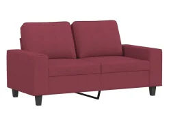 Sofá de 2 lugares tecido 120 cm vermelho tinto PT605501