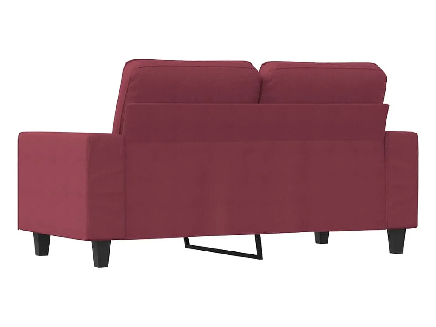 Sofá de 2 lugares tecido 120 cm vermelho tinto PT605501