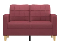 Sofá de 2 lugares tecido 120 cm vermelho tinto PT580941