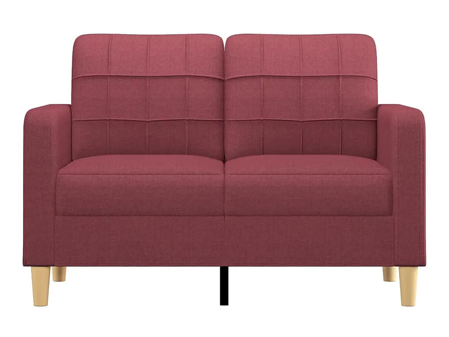 Sofá de 2 lugares tecido 120 cm vermelho tinto PT580941
