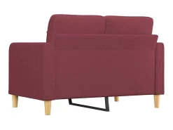 Sofá de 2 lugares tecido 120 cm vermelho tinto PT580941