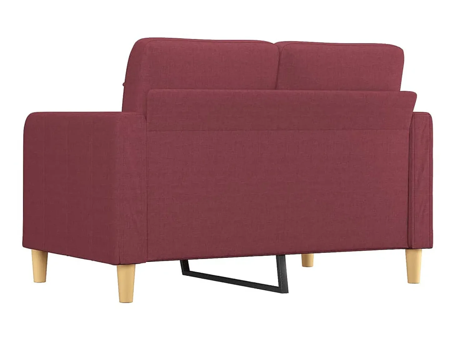 Sofá de 2 lugares tecido 120 cm vermelho tinto PT580941