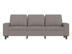Sofá de 3 lugares tecido 180 cm cinzento-acastanhado PT636481