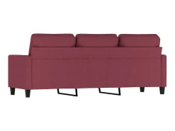 Sofá de 3 lugares tecido 180 cm vermelho tinto PT509183