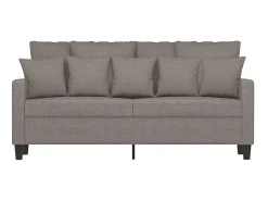 Sofá de 2 lugares tecido 140 cm cinzento-acastanhado PT304161