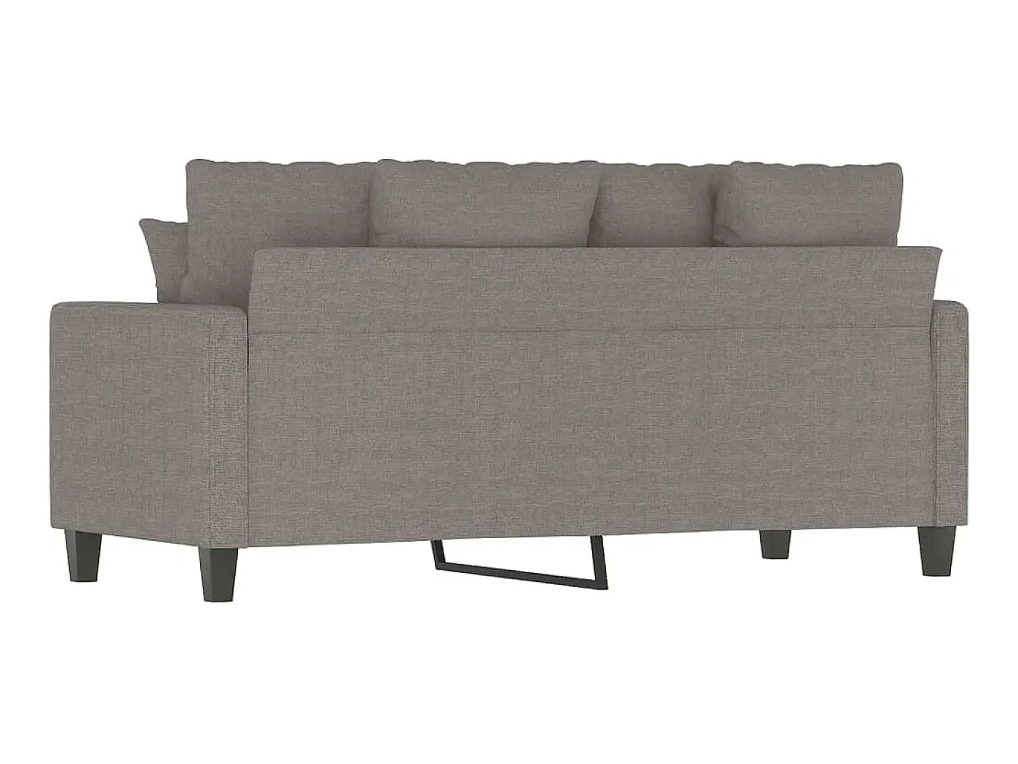 Sofá de 2 lugares tecido 140 cm cinzento-acastanhado PT304161