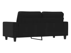 Sofá de 2 lugares tecido 140 cm preto