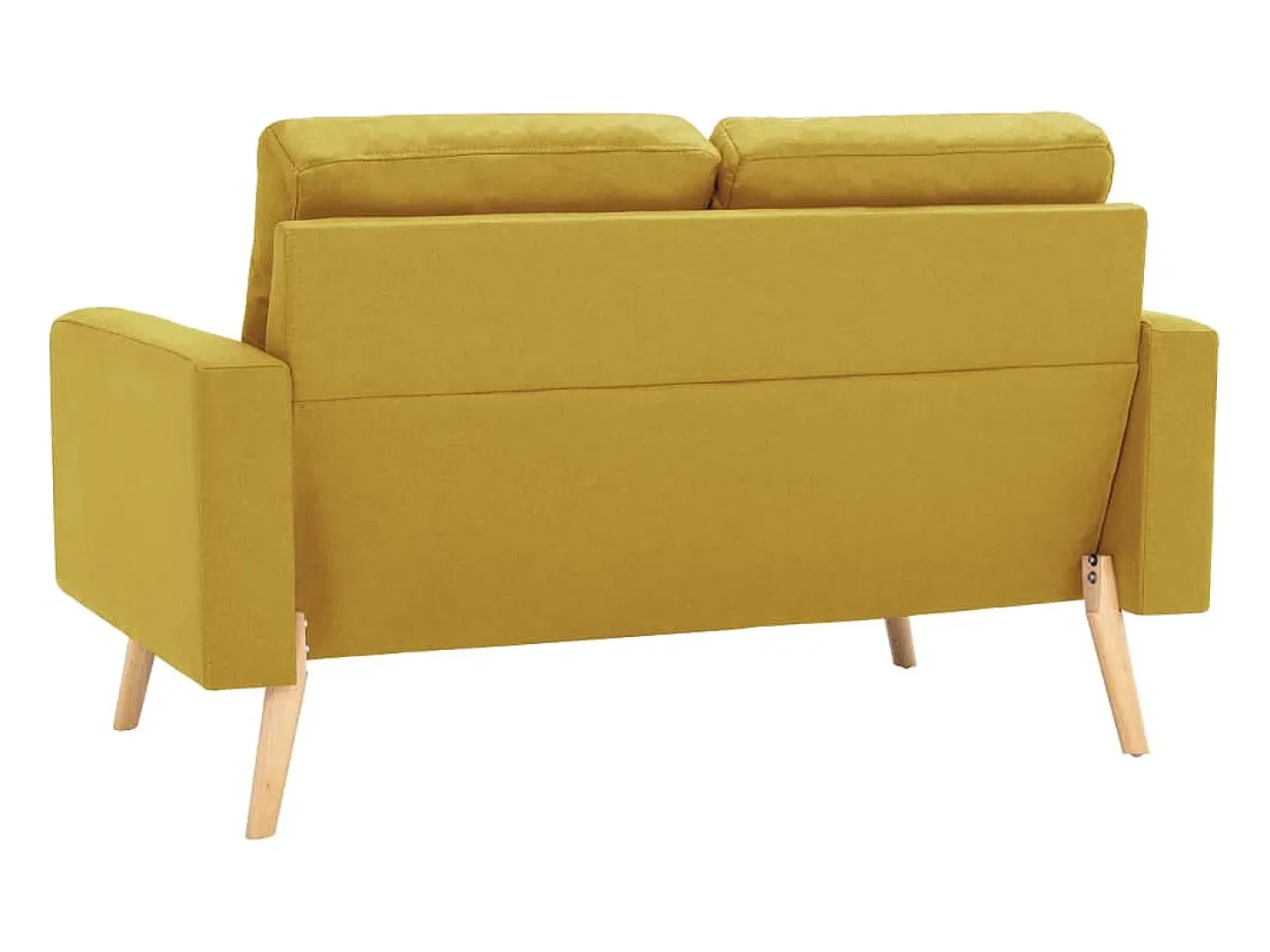 Sofá de 2 lugares tecido amarelo PT140483