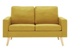 Sofá de 2 lugares tecido amarelo PT140483