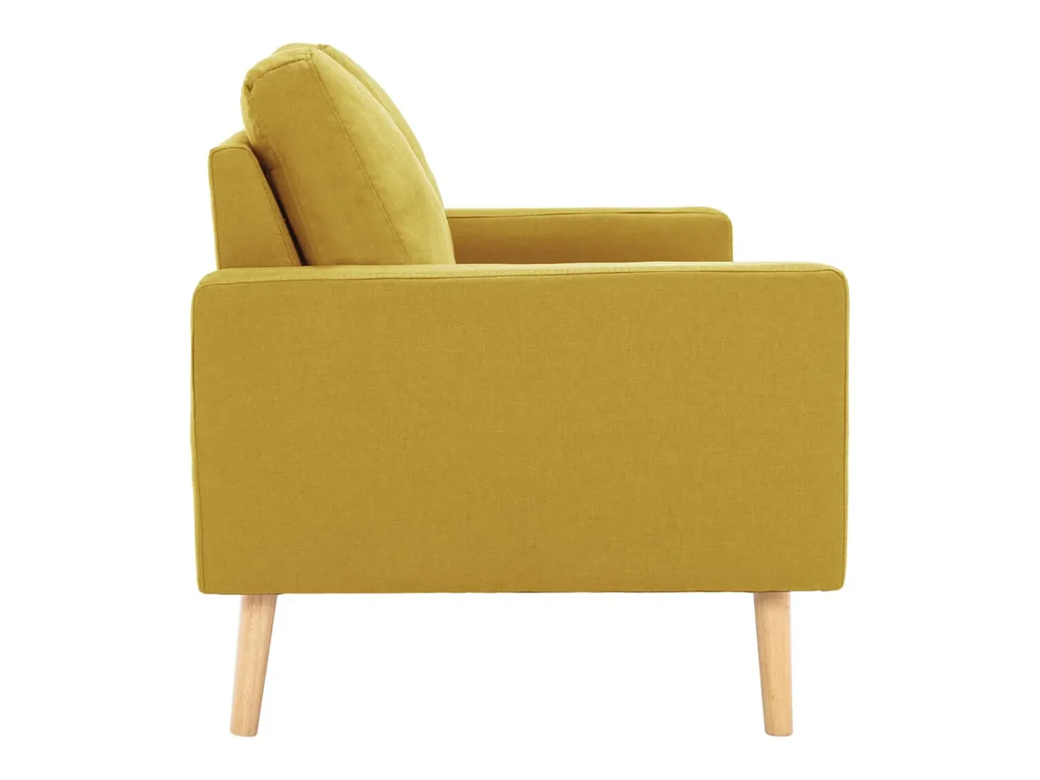 Sofá de 2 lugares tecido amarelo PT140483