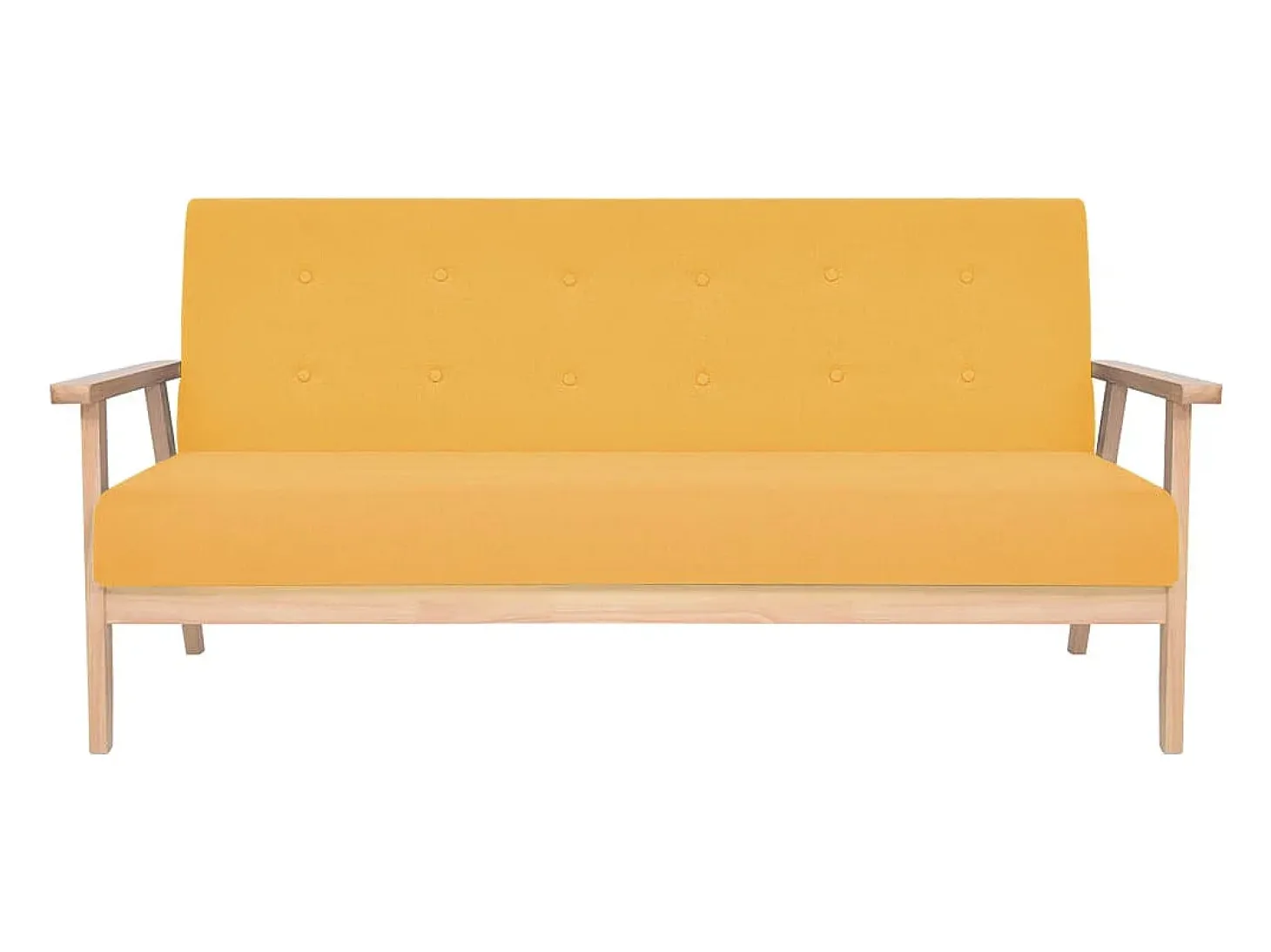 Sofá de 3 lugares tecido amarelo PT495100