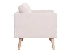 Sofá de 2 lugares tecido cor creme