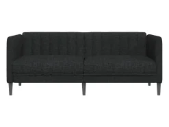Sofá de 2 lugares tecido preto