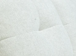 Sofá de 3 lugares tecido texturizado branco marfim encosto função avanço-recuo KELOPA