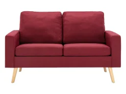 Sofá de 2 lugares tecido vermelho tinto PT351006