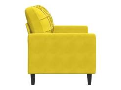 Sofá de 2 lugares veludo 120 cm amarelo PT944760