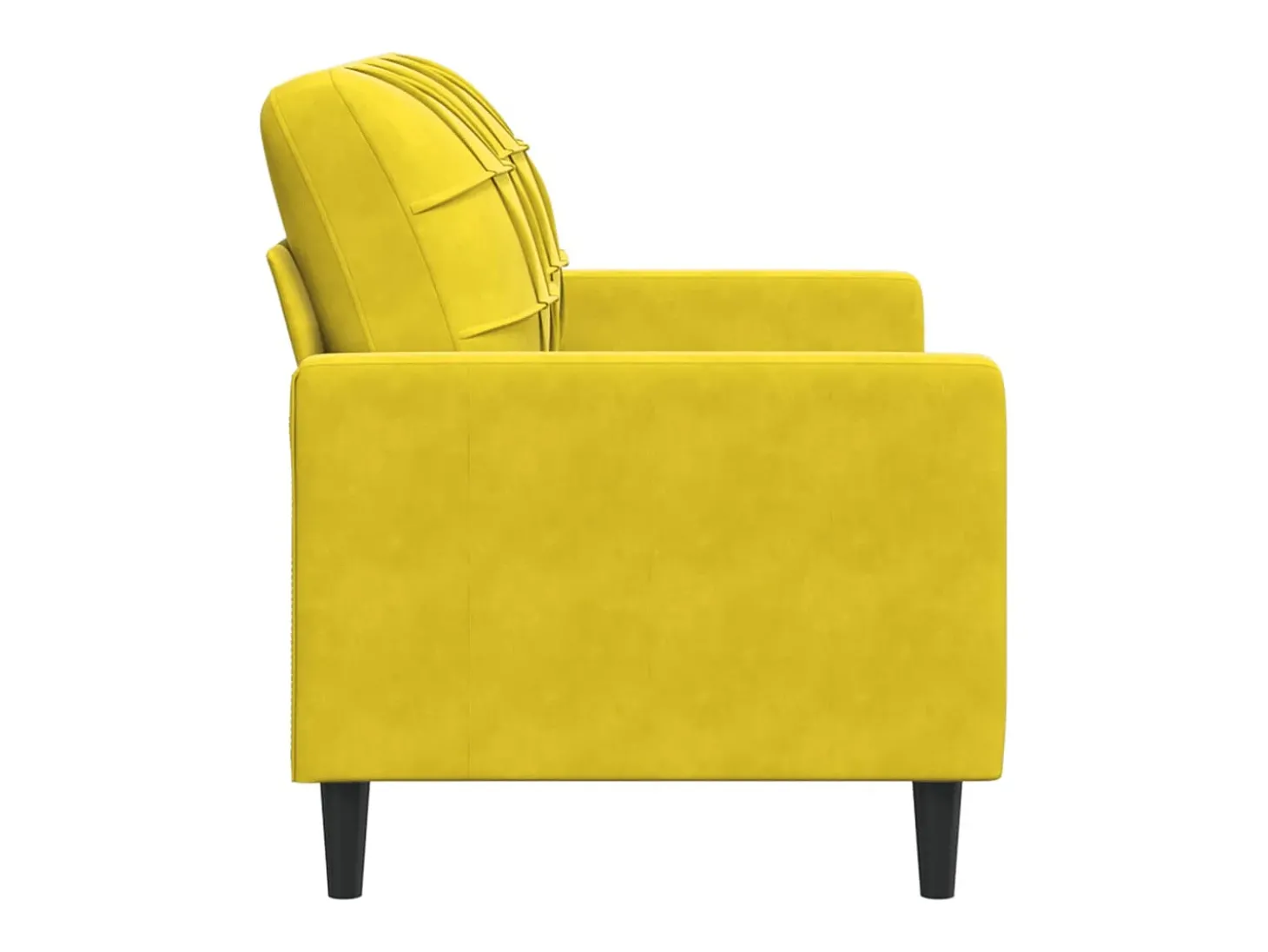 Sofá de 2 lugares veludo 120 cm amarelo PT944760