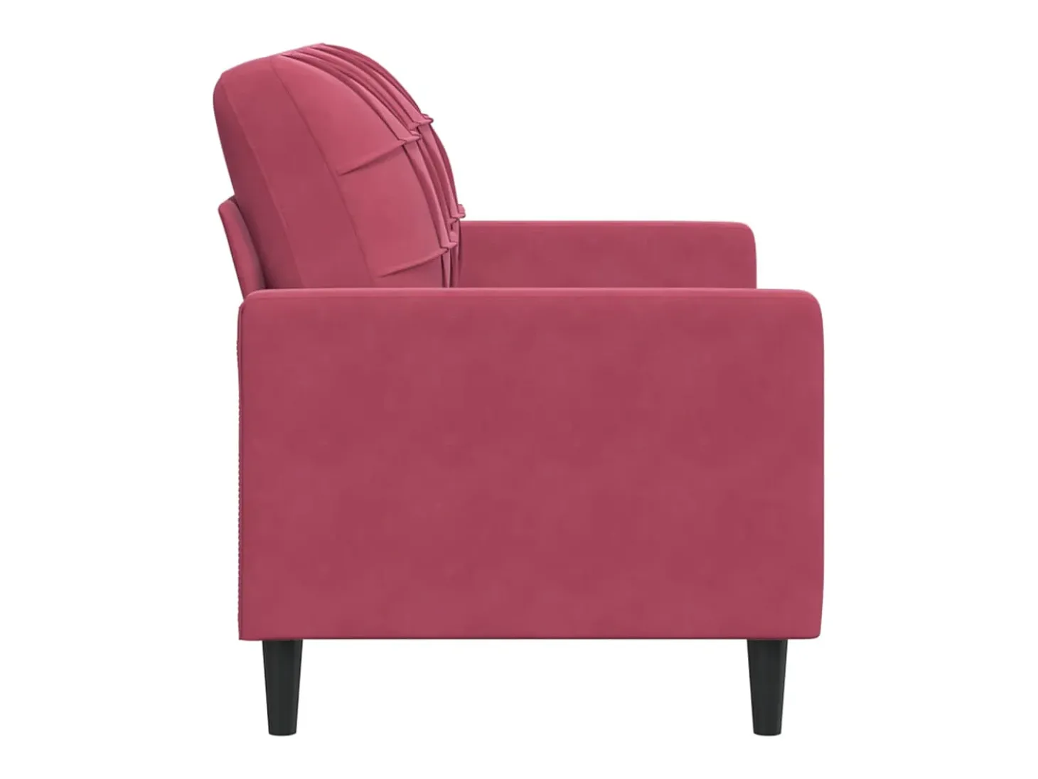 Sofá de 2 lugares veludo 120 cm vermelho tinto PT151466