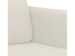 Sofá de 2 lugares veludo 120 cm cor creme