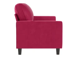 Sofá de 3 lugares veludo 180 cm vermelho tinto