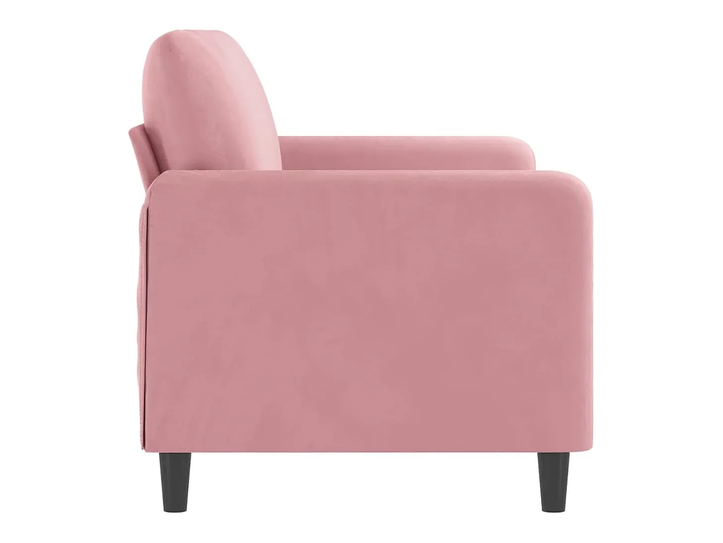 Sofá de 2 lugares veludo 140 cm rosa