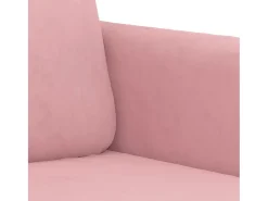 Sofá de 2 lugares veludo 140 cm rosa
