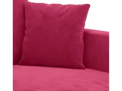 Sofá de 2 lugares veludo 140 cm vermelho tinto