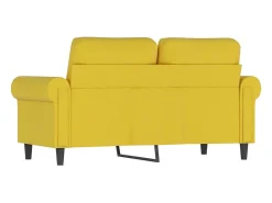 Sofá de 2 lugares veludo 120 cm amarelo PT400985
