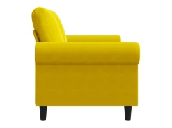 Sofá de 2 lugares veludo 140 cm amarelo PT872851
