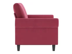 Sofá de 2 lugares veludo 120 cm vermelho tinto PT771260