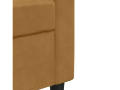 Sofá de 2 lugares veludo 140 cm castanho