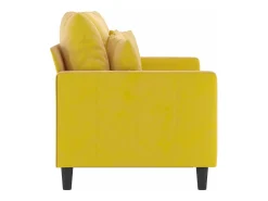 Sofá de 2 lugares veludo 120 cm amarelo PT859382