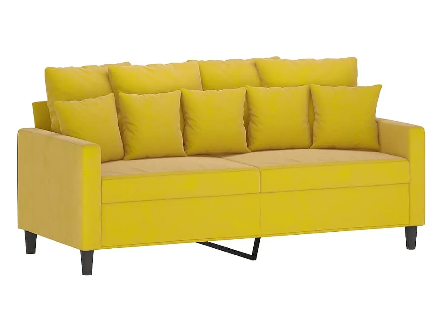 Sofá de 2 lugares veludo 140 cm amarelo PT265018