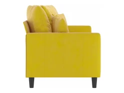 Sofá de 2 lugares veludo 140 cm amarelo PT265018