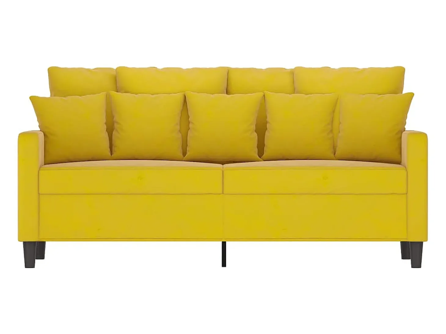 Sofá de 2 lugares veludo 140 cm amarelo PT265018