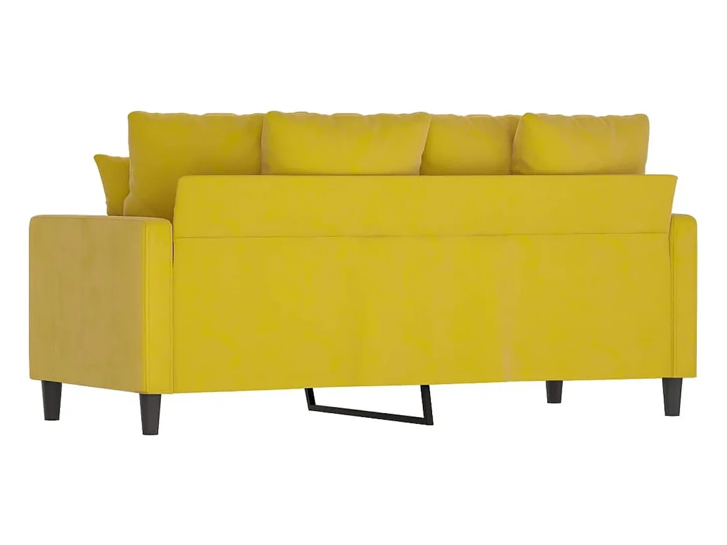 Sofá de 2 lugares veludo 140 cm amarelo PT265018