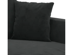 Sofá de 2 lugares veludo 140 cm preto