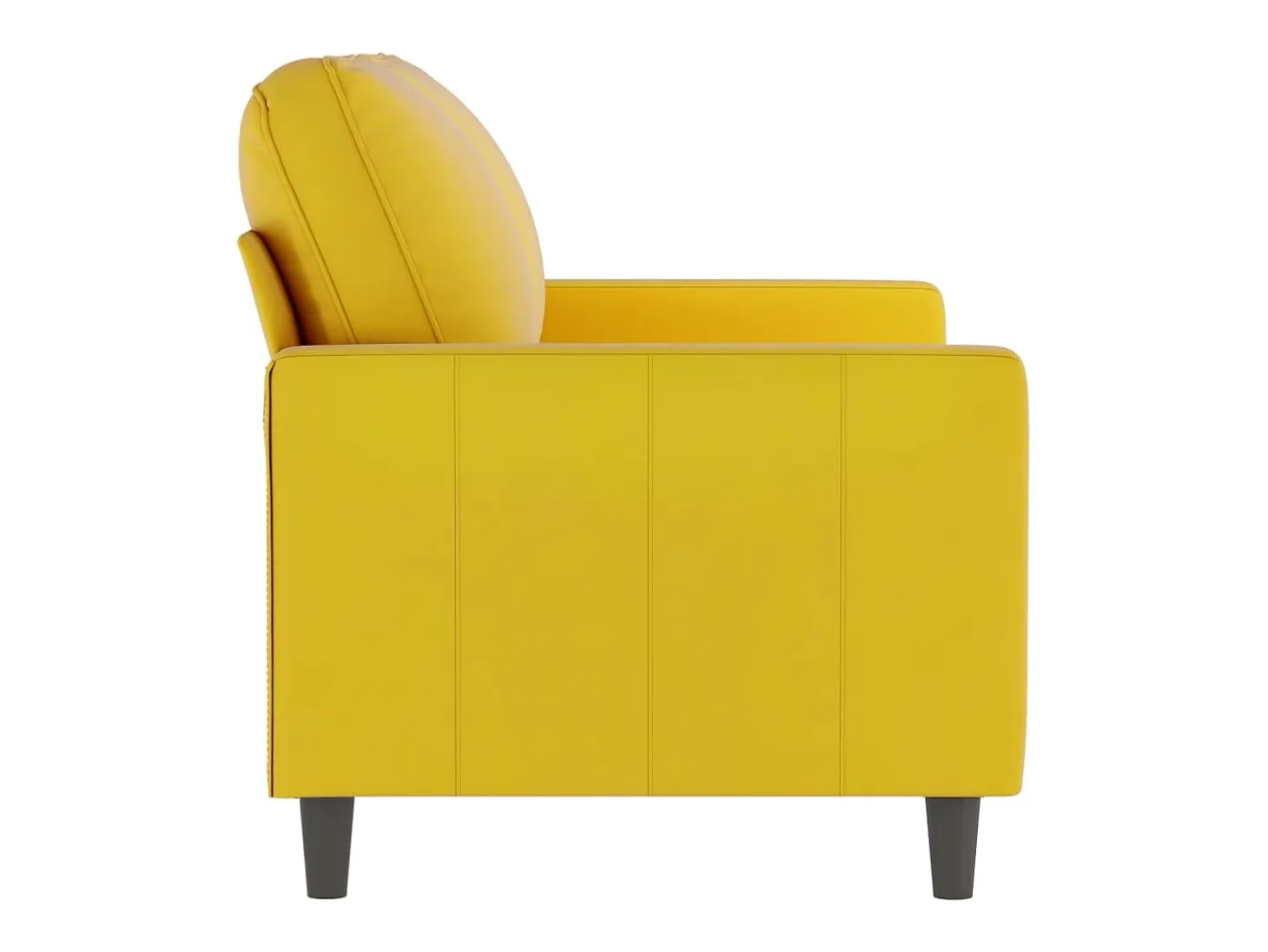Sofá de 2 lugares veludo 120 cm amarelo PT595980