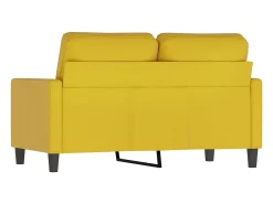 Sofá de 2 lugares veludo 120 cm amarelo PT595980