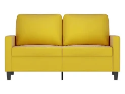 Sofá de 2 lugares veludo 120 cm amarelo PT595980