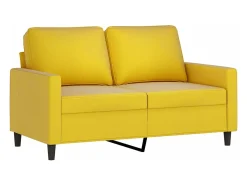 Sofá de 2 lugares veludo 120 cm amarelo PT595980