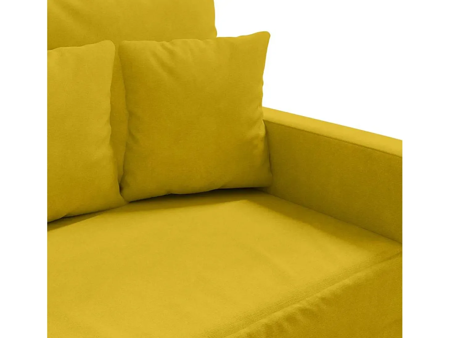 Sofá de 2 lugares veludo 140 cm amarelo