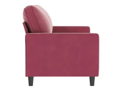 Sofá de 2 lugares veludo 140 cm vermelho tinto PT202348